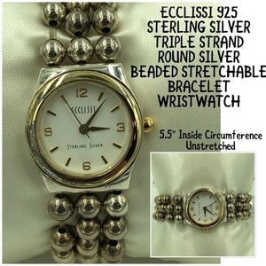 ECCLISSI STER Triple Strand Beaded Bracelet Watch